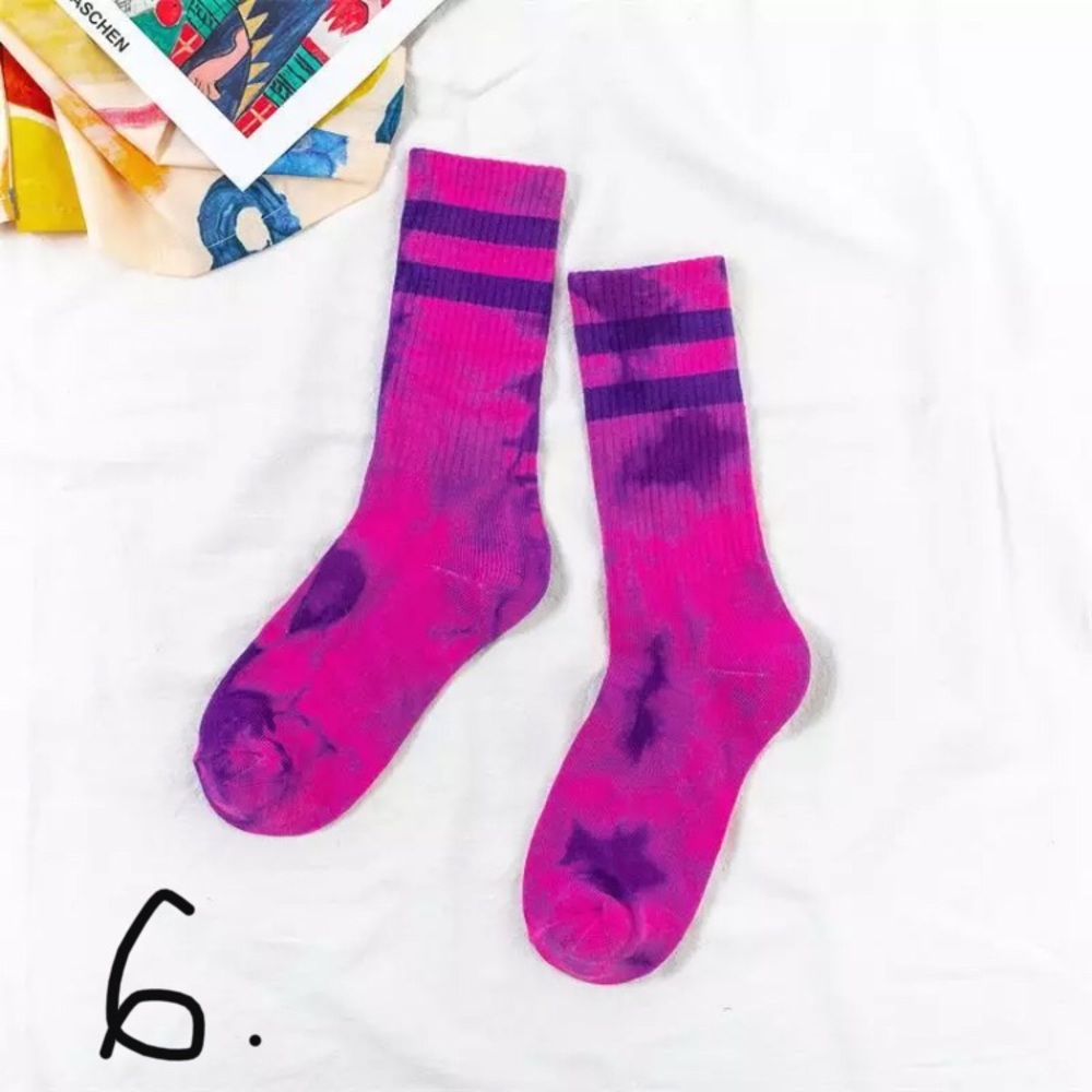 Tie dye cotton tube socks (1 pair- pick a color) - Picture 9 of 16